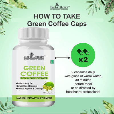 Green Coffee Bean Extract 800mg for Weight Loss - 60 Capsules